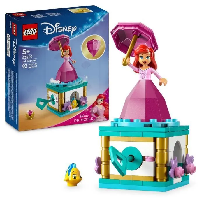 LEGO Disney Princess 43259 Ariel tournoyante - Jeu de construction pour filles dès 5 ans-0