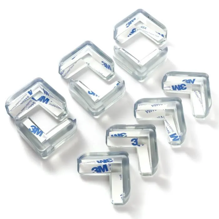 10pcs Protection D'Angle De Meuble silicone transparent, Protège Coin, avec colle-3