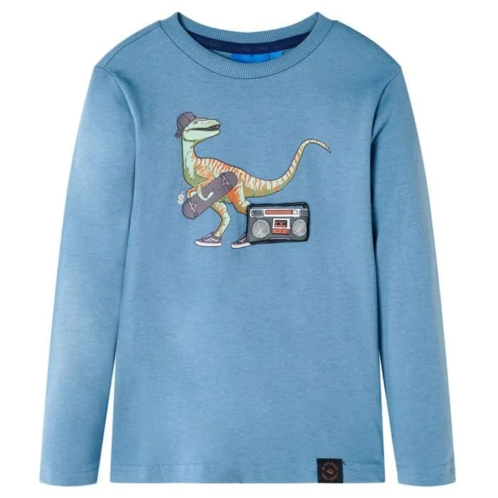 T-shirt enfants à manches longues vert foncé 5 dimensions disponibles-0