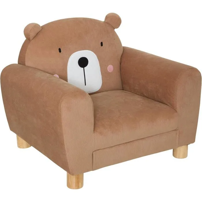 Atmosphera - Fauteuil Enfant Ours Marron-0