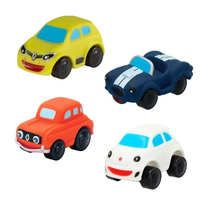 Lot de 4 voitures molles Motor Town - Rouge - Jouet pour 18 mois et plus-3