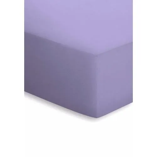 Drap-housse - schlafgut - Basic Coton - 200x100 cm - Lavable en machine - Violet-0