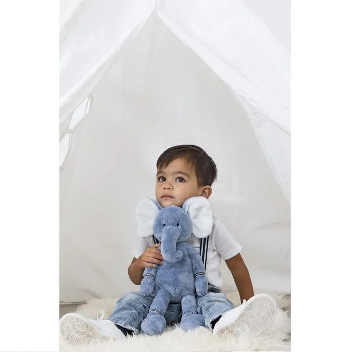 Peluche - Happy Horse - Eléphant bleu Emoji - 40 cm - Douceur - Adaptée dès la naissance - Mixte-2