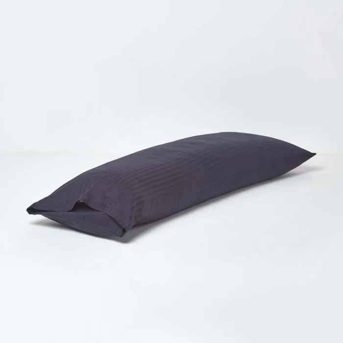 Taie d'oreiller - Coton égyptien - Noir - 50 x 140 cm - Ultra absorbant - Hypoallergénique-2