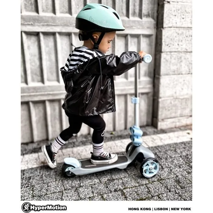 HyperMotion Draisienne Trottinette Enfant Evolutive 3 en 1 Siège pour Petit Amovible Hauteur Guidon Réglable Roues Stables Bleu-1