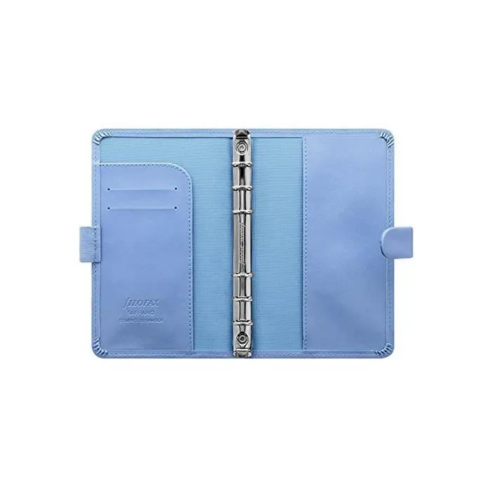 Agenda organiseur - FILOFAX - Saffiano - Format Personal Compact - Bleu - Rigide - Spirales-3