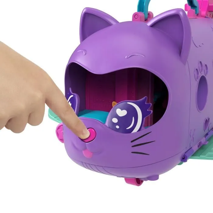 Polly Pocket-Avion Chaton Transformable-Coffret avec 2 mini-figurines HWP19-3