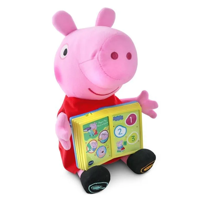 Peluche Vtech - 80-552222 - Peluche Interactive Pig Apprenez avec Les diverlivres de Peppa, , unico-2