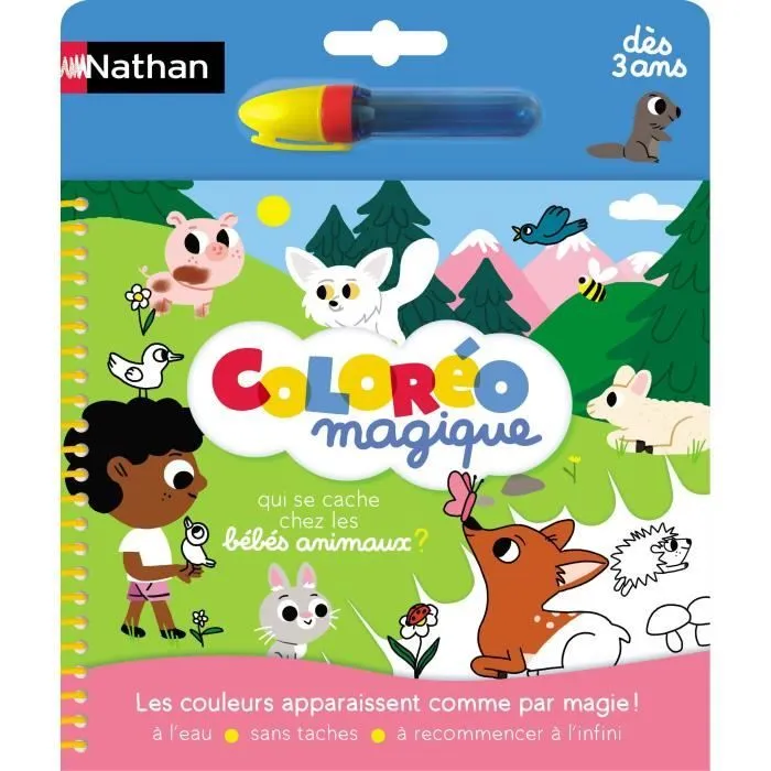 Coloréo - Bébés animaux - NATHAN - Coloriage à l'eau pour enfants de 3 ans et plus-2
