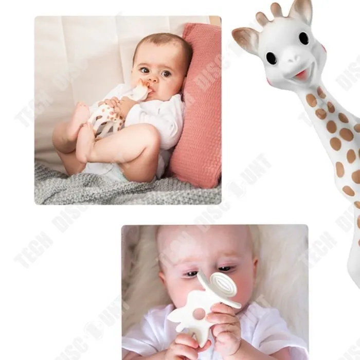 TD® 0 ~ 36 mois ensemble cadeau molaire bébé jouet paquet unique bébé cerf de qualité alimentaire tétine de dentition en latex natur-2