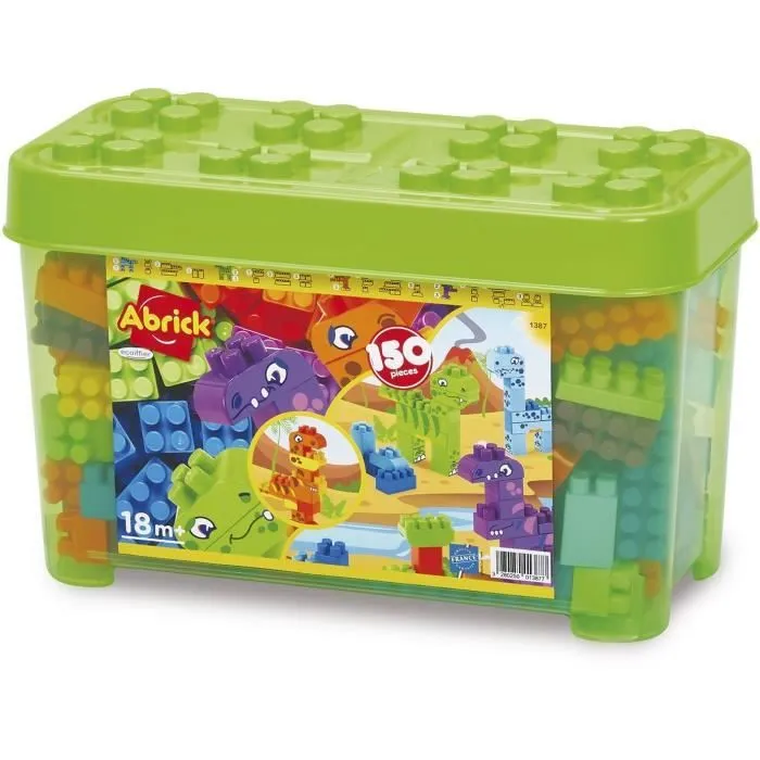 Coffre Dinosaures Abrick 150 pièces - Ecoiffier - Jeu de Construction pour Enfant - Dès 18 Mois-4