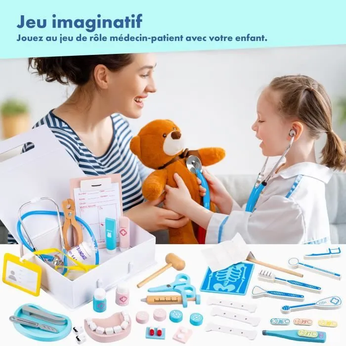 Green series Malette Docteur Enfant - Kit Docteur Enfant | Stéthoscope Enfant, Jouet Docteur Enfant, 3 Ans, GS9931-1