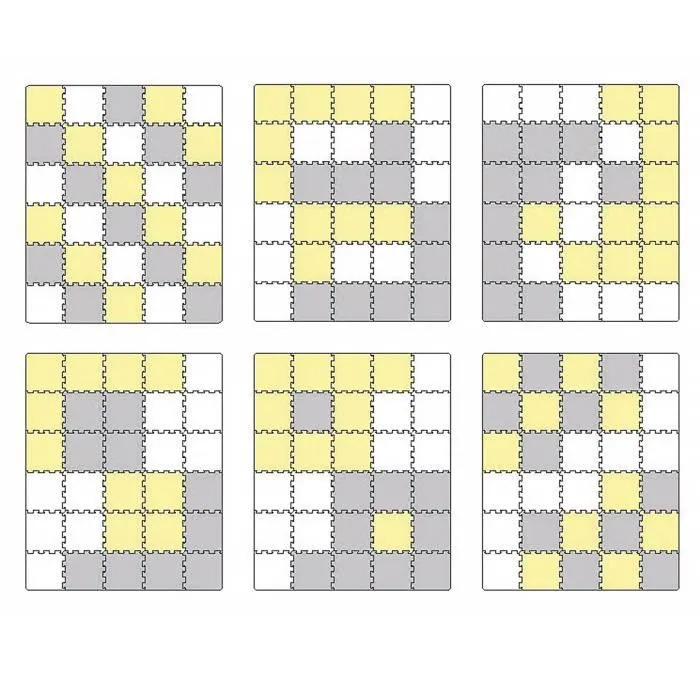 Tapis en mousse 1er age Kinderkraft LUNO - Puzzle d'eveil bébé - Jaune-2
