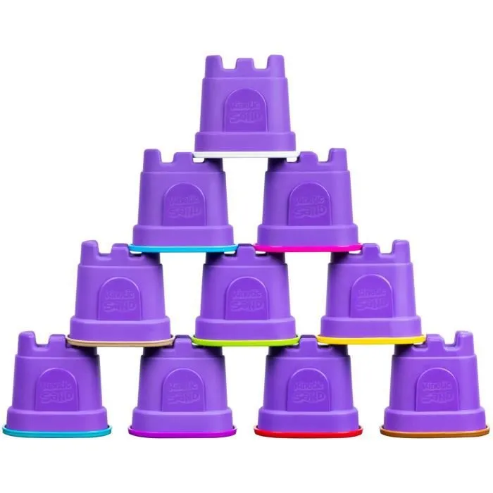 Jeu de sable cinétique avec moules - KINETIC SAND - 10 couleurs - pour enfant à partir de 3 ans-1