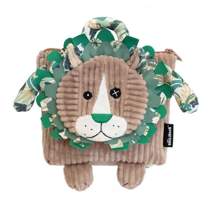 Sac à Dos Velours Jelekros Le Lion Enfant - DEGLINGOS - Scolaire - Maternelle-3