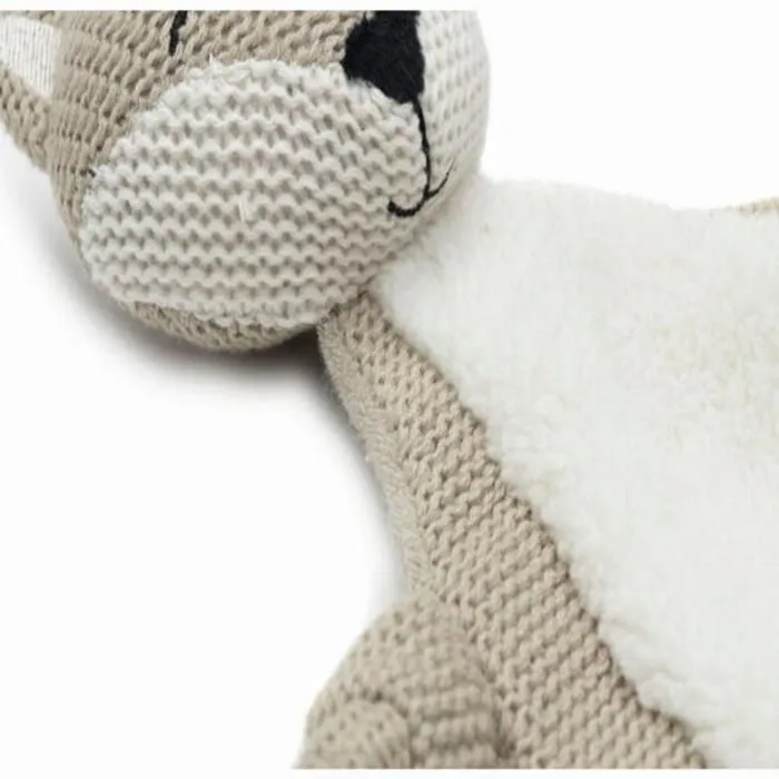 Attache Sucette doux Renard - JOLLEIN - Gris et blanc - Bébé - Porte tétine Bébé-2