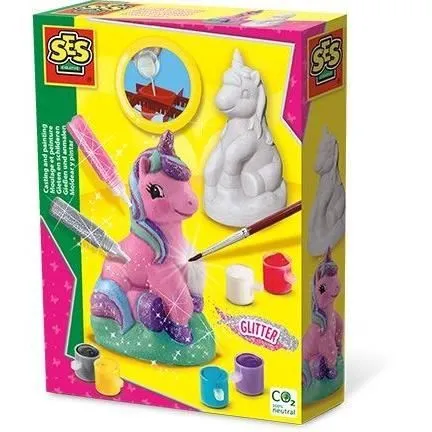 Moulage et peinture - Licorne - SES CREATIVE - Facile à remplir avec du plâtre et de l’eau-0