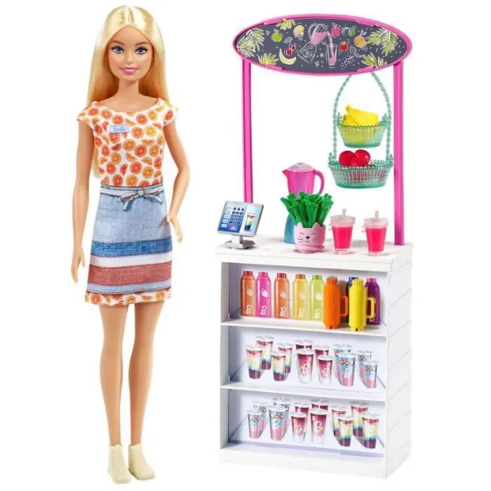 Barbie ensemble de jeu Smoothie Bar filles 11 pcs-0