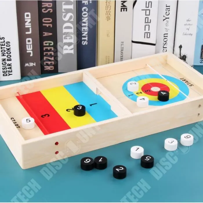 TD® Jeu de palets en bois de renard de glace avant et arrière jeu de société deux-en-un divertissement de loisirs pour adultes jouet-2