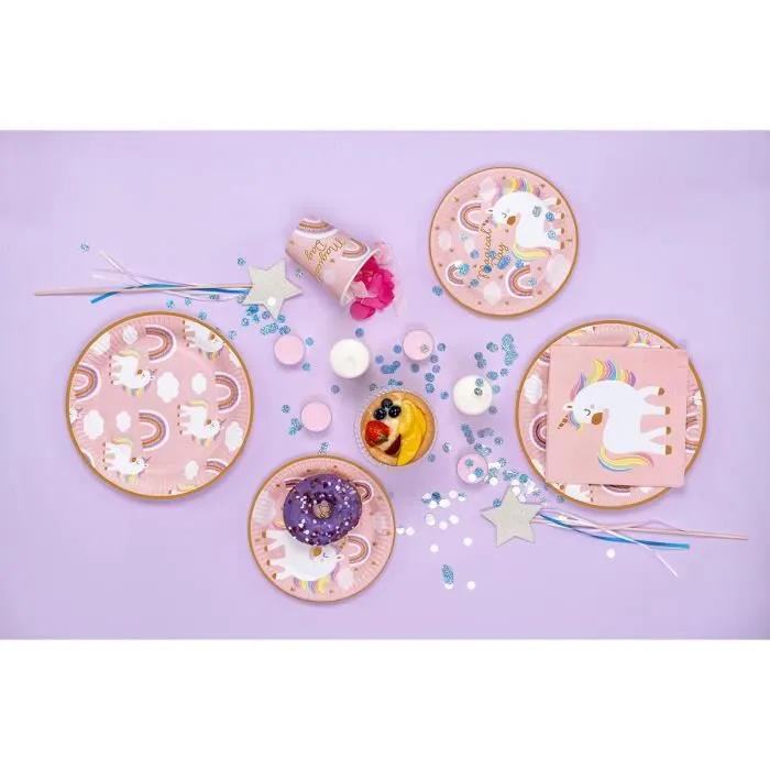 Kit de fête d'anniversaire - Maverick - Licorne - 53 pièces - Rose - Enfant - Fille-3