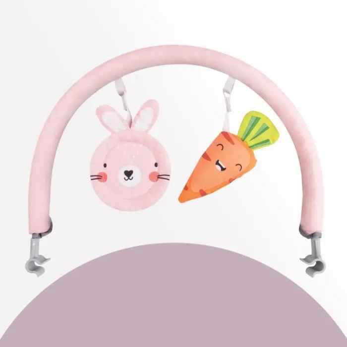 Transat Bébé - MOMI GLOSSY - 8 mélodies - 3 modes de vibration - Arche à jouets - Rose-1