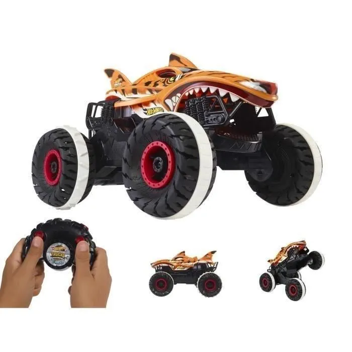 Hot Wheels®-Monster Trucks-L’Inarrêtable Tiger Shark-Véhicule RC HGV87-5