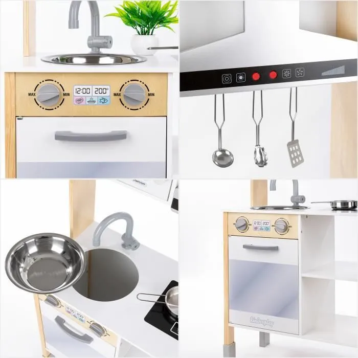 Kinderplay Cuisine Enfant, Cuisine en Bois Enfant - Cuisine en Bois pour Enfants modèles GS0061-2
