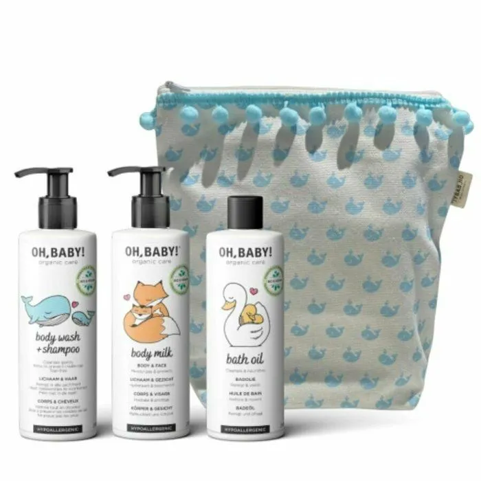 Oh, Baby! Coffret Complet Naissance Bio Bébé – 3 Soins Grand Format 250 ml  – Vegan & Hypoallergénique-0