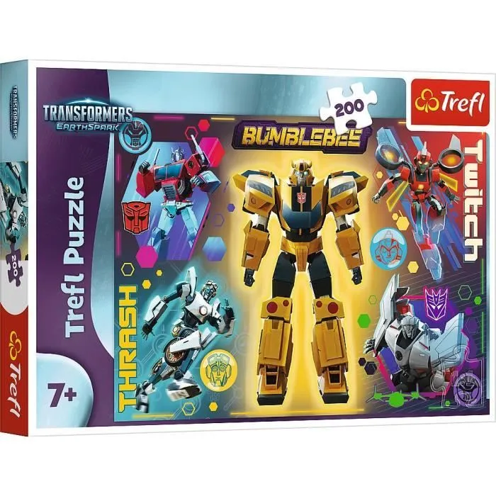 Jeu de puzzle pour enfants - TREFL - Transformers - 200 pièces - Multicolore - 8 ans et plus-0