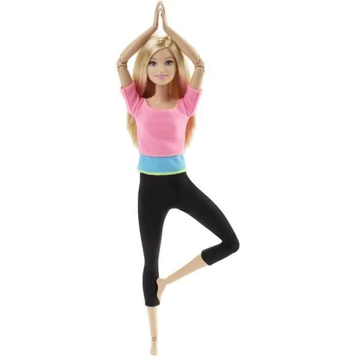 Poupée Barbie Fitness Haut Rose - Marque BARBIE - Articulations souples - Pour enfants de 3 ans et plus-0