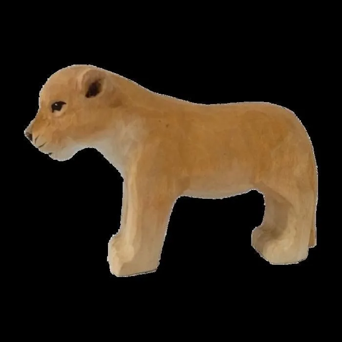 Wudimals - Figurine Lionceau en bois - K-PLAY-0