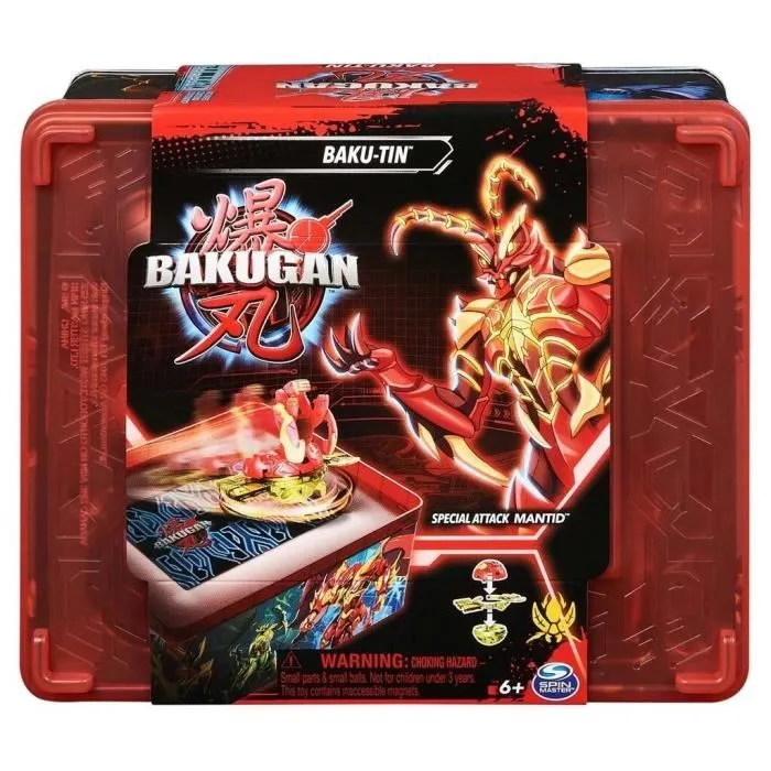 BAKUGAN BOÎTE DE RANGEMENT EN MÉTAL DE QUALITÉ SUPÉRIEURE AVEC FIGURIN-0