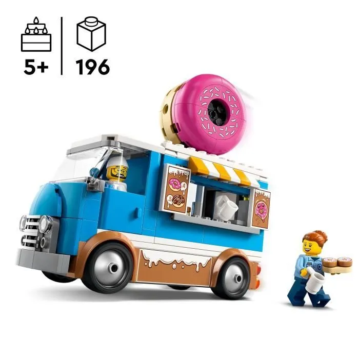LEGO City 60452 Le food-truck de donuts - Jouet de construction pour garçon dès 5 ans-1