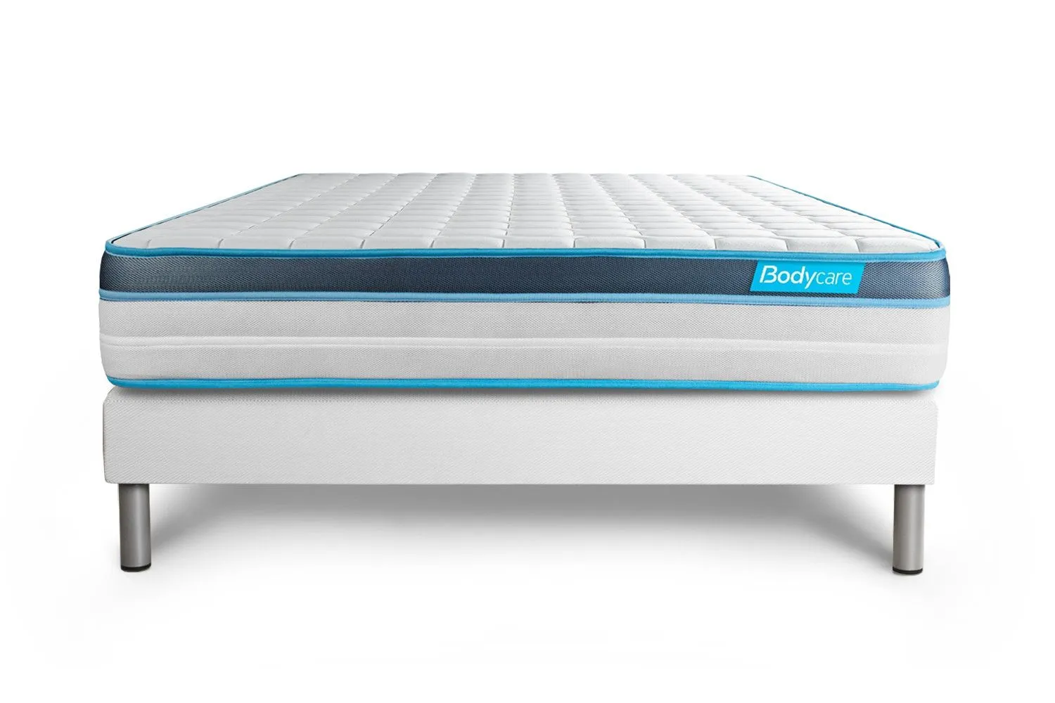 Ensemble sommier matelas 140x190 BodyFit Mémoire de forme - Ferme - Coutil micro perforé ultra-respirable-1