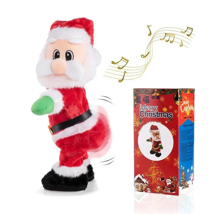 Jouet de Noël - Père Noël - Twerk Musical - 36 cm - Flanelle et PVC - Pour Enfants-0