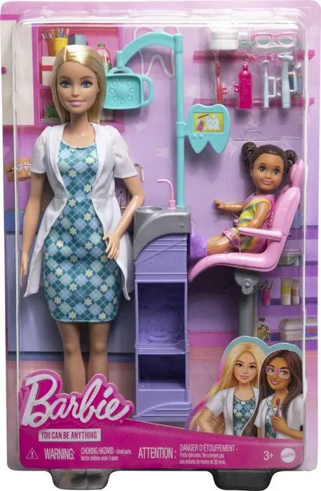 Barbie dentiste blonde avec accessoires originaux-1