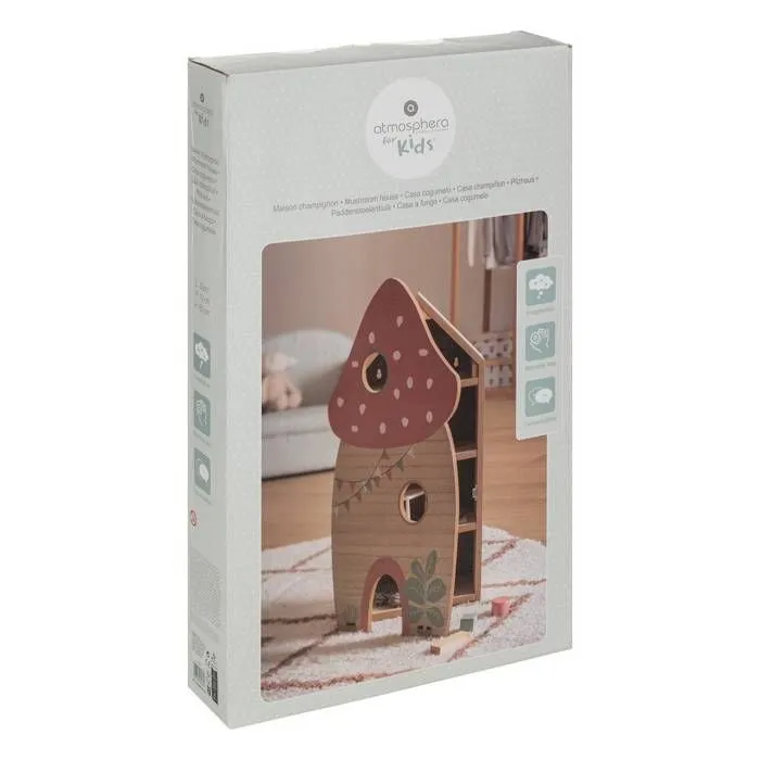 Jeu maison en bois - ATMOSPHERA - Champignon - Multicolore - H60cm - Pour enfants à partir de 3 ans-1