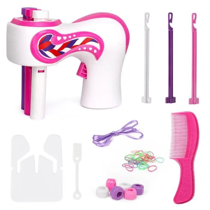 Toy coiffeur,No Box--Machine à tresser électrique automatique pour filles, bricolage de cheveux, rouleau à tricoter torsadé, outils-3