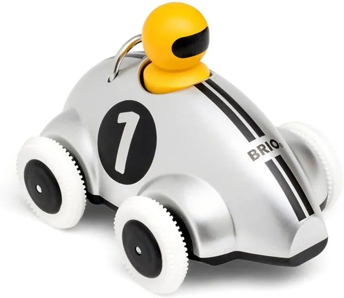 Voiture de course BRIO - modèle 30232 - Push & Go gris - édition spéciale-1