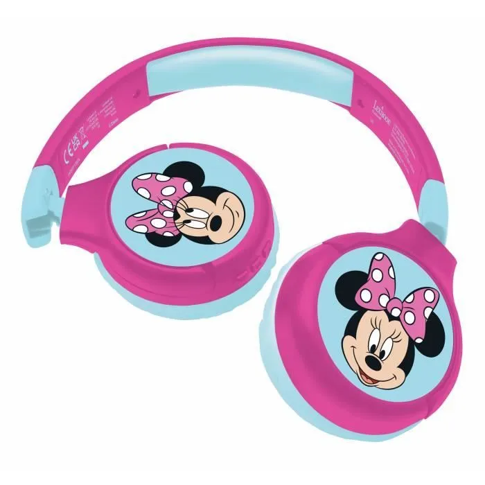 Casque audio Bluetooth et filaire pour enfants avec limitation de son - Minnie-0
