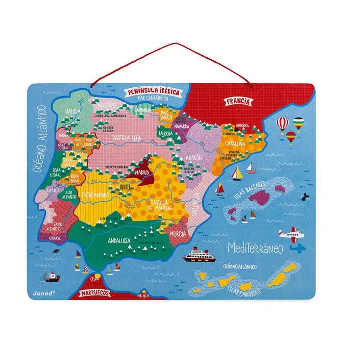 Janod - Puzzle carte Péninsule Ibérique magnétique - JURATOYS-4