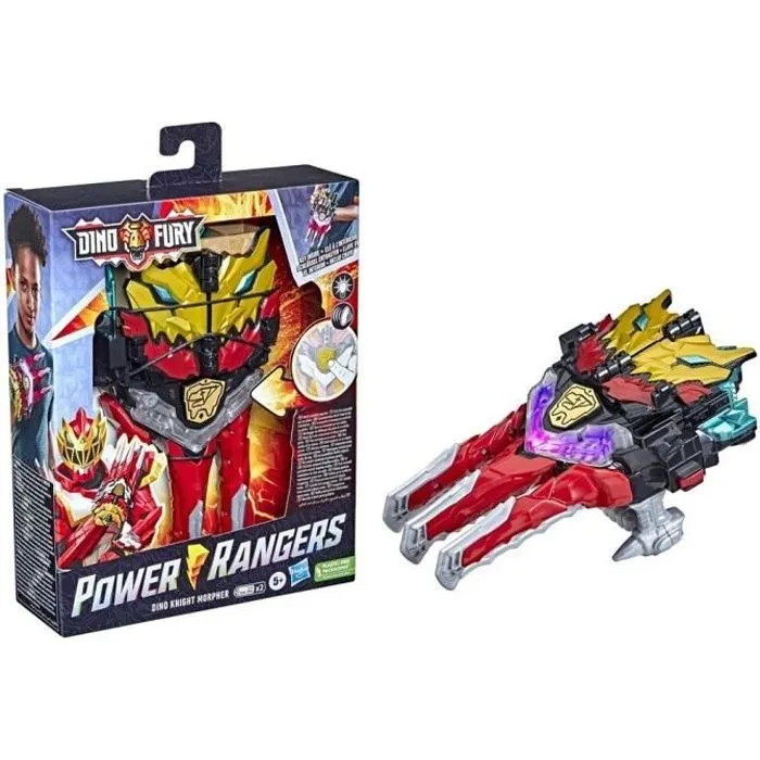 Jouet électronique Power Rangers Dino Knight Morpher avec sons et lumières et clé Dino Knight-0