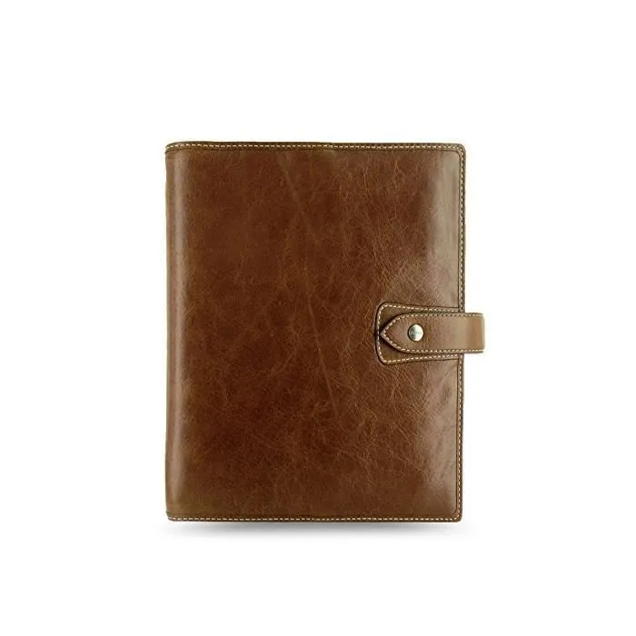Agenda organiseur - FILOFAX - Malden - Format A5 - Mécanisme d'anneaux 30mm - Couleur Ocre-0