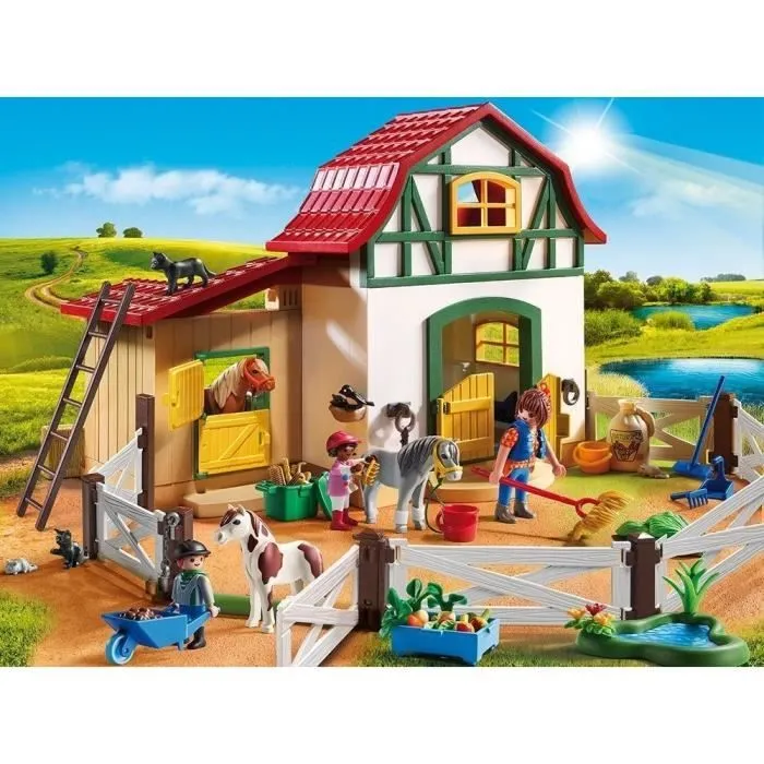 PLAYMOBIL - Poney Club - Country - Enclos modulable - Jouet pour enfant à partir de 4 ans-2