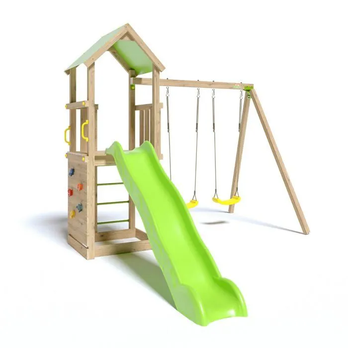 Aire de jeux en bois SMART XPERIENCE TRIGANO - 7 enfants-0