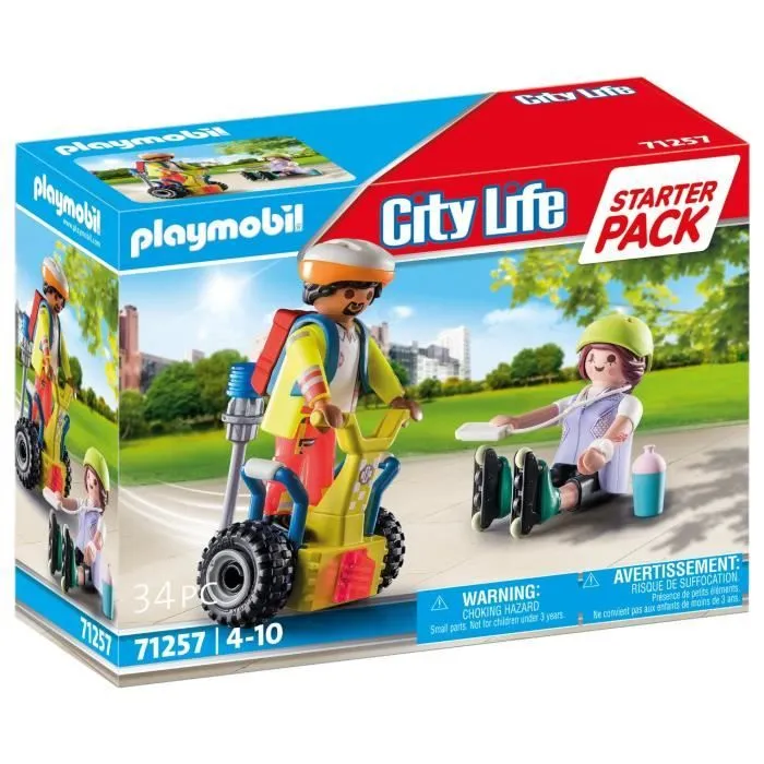 PLAYMOBIL 71257 Secouriste avec gyropode, City Action, Les Secouristes, Starter Pack, Dès 4 ans-0