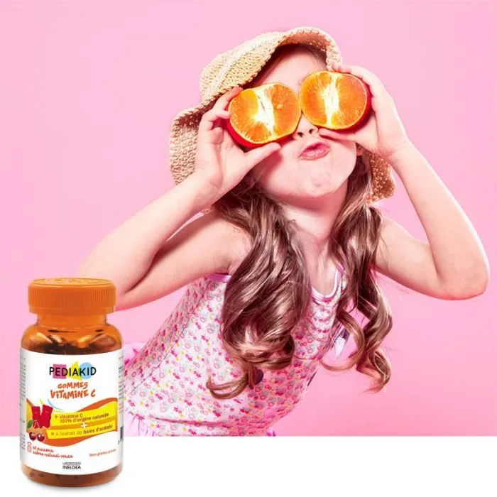 Lot de 2 PEDIAKID Gommes Vitamine C - Complément Alimentaire Enfant - extrait de baies d'acérola - Vitamine C Origine Naturelle-2
