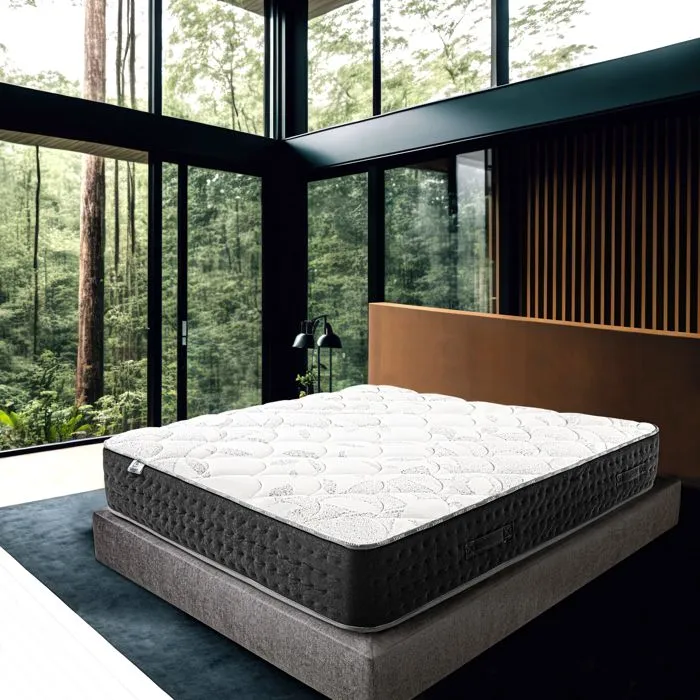 Matelas - Sérénité - 140x200 cm - epaisseur 27 cm - Ressorts Ensachés - Mousse Haute Résilience-0