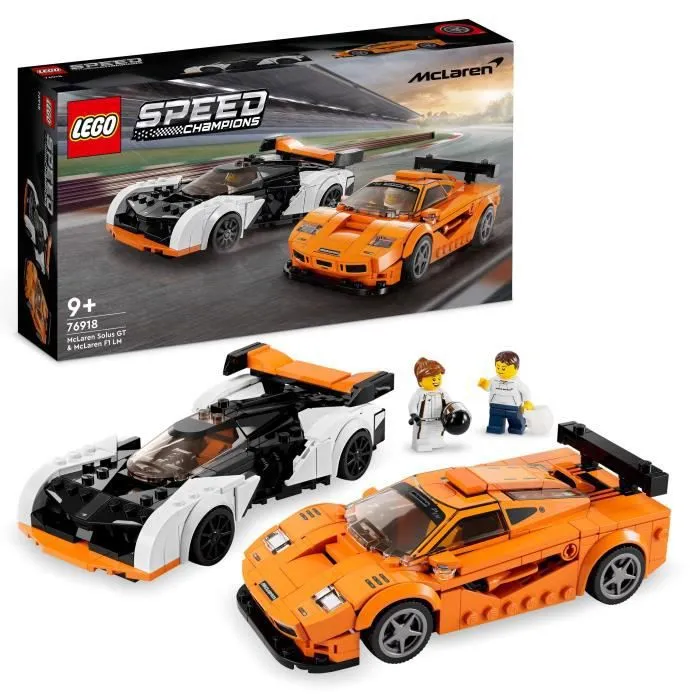 LEGO® Speed Champions 76918 McLaren Solus GT et McLaren F1 LM, Jouet de Voiture, Kit de Maquette