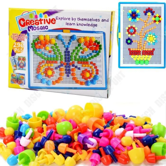 Puzzle à clous champignon TD® 294 pièces, plastique écologique, jouet éducatif à faire soi-même-3